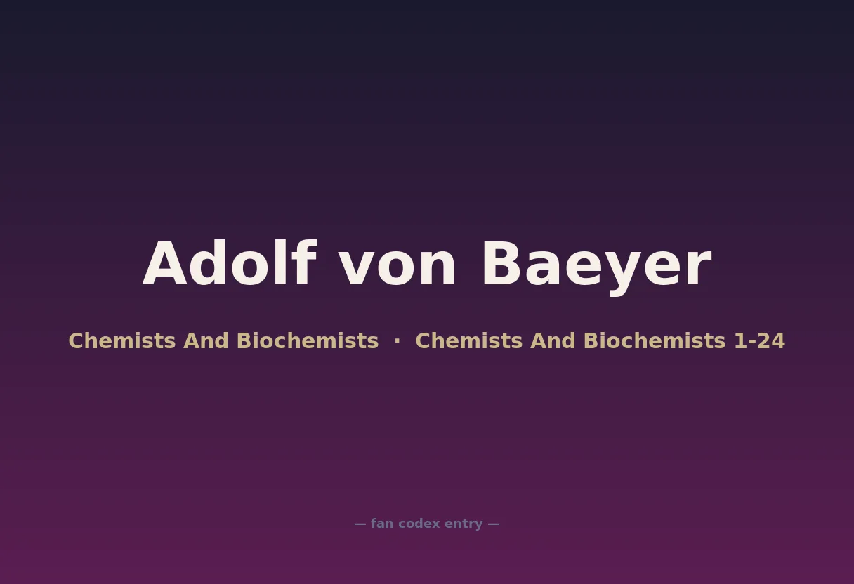 Adolf von Baeyer