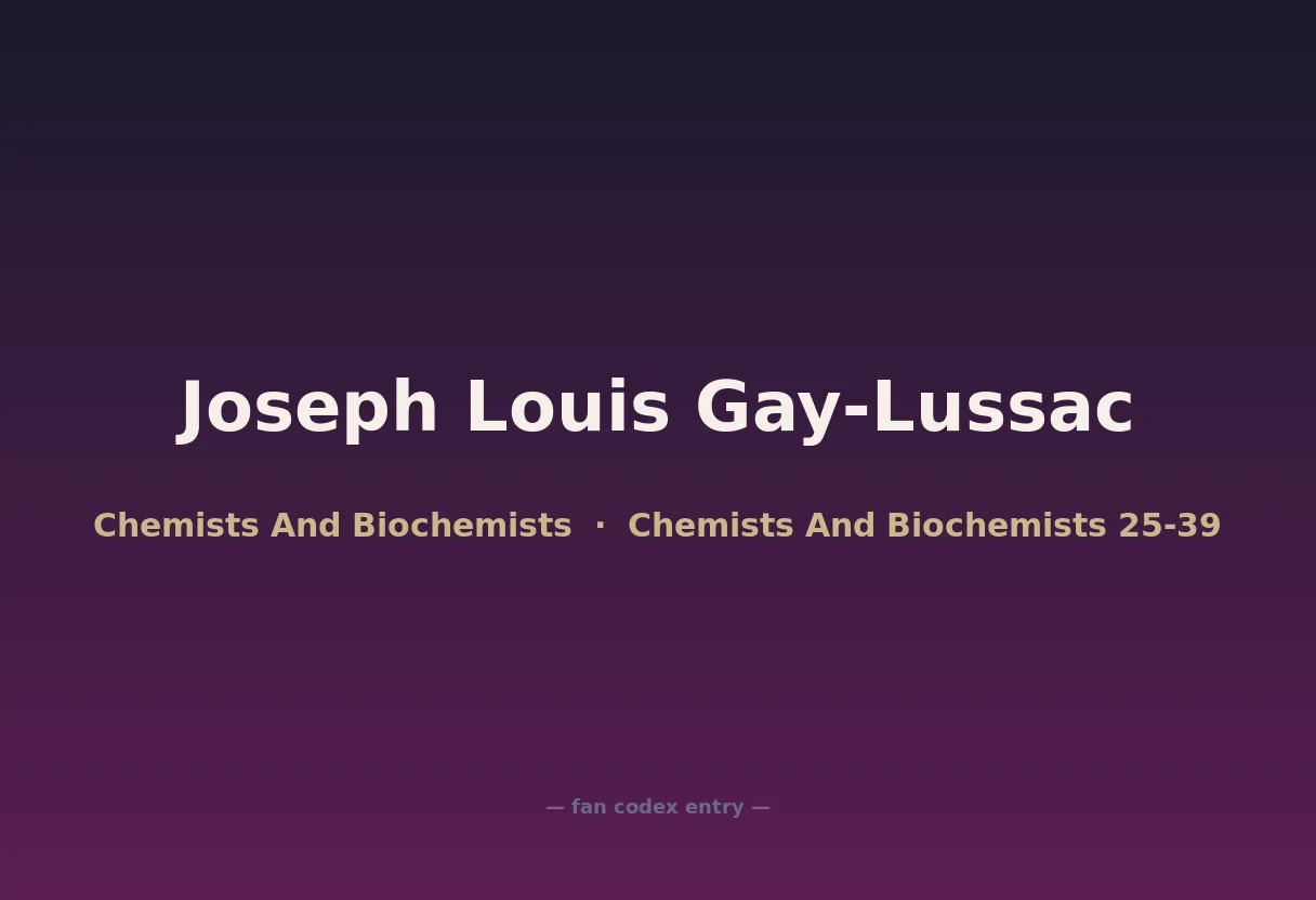 Joseph Louis Gay-Lussac